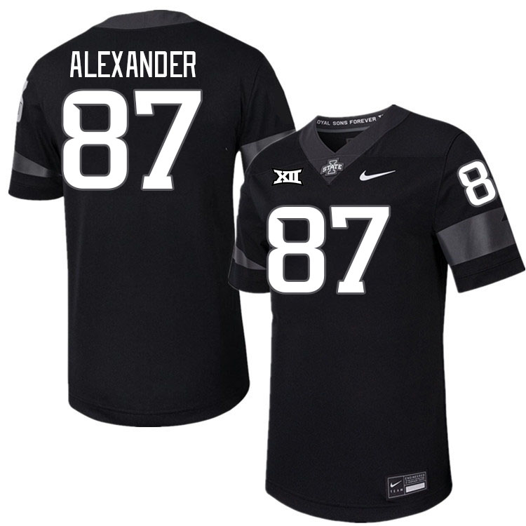 Men #87 Cooper Alexander Iowa State Cyclones College Football Jerseys Stitched-Black